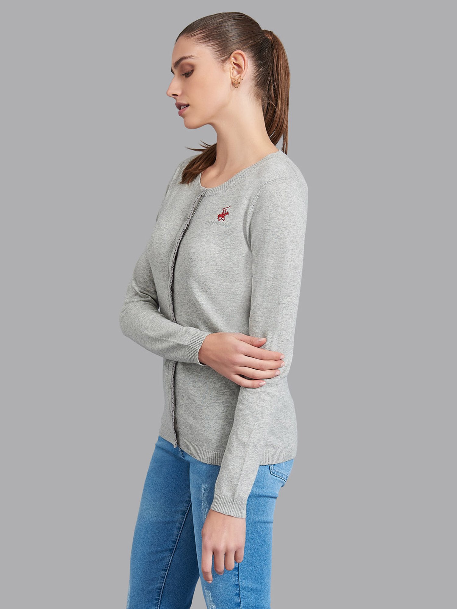 Beverly Hills Polo Club Grey Cardigan