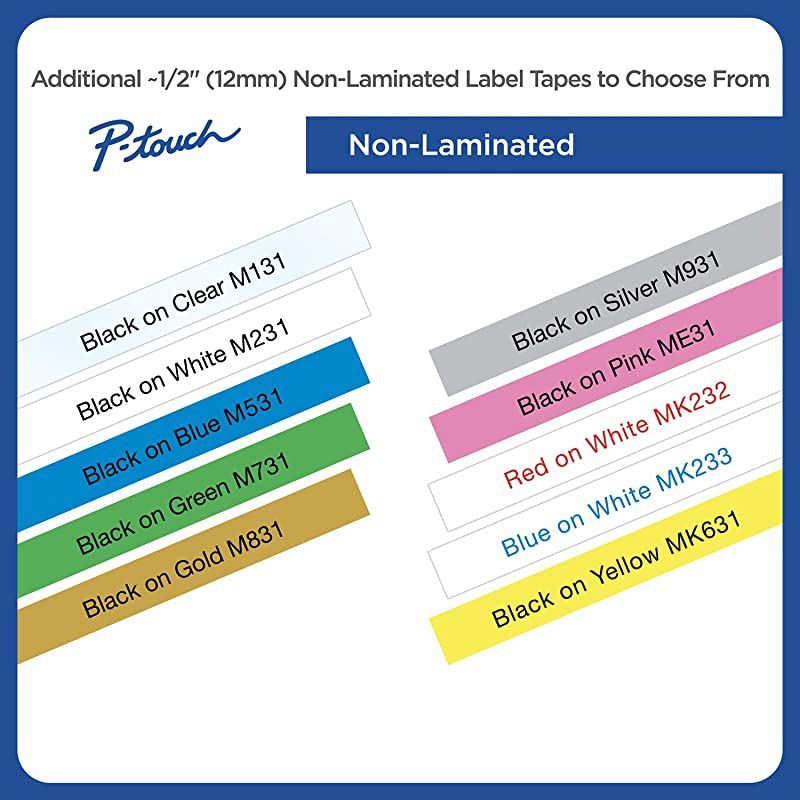 Compatible 1 Inch Label Tape Replacement for Brother TZe251 Ptouch Label Tape 24mm 094 Laminated White TZe251 TZe TZ Tape for Brother PTouch PTD600 PTP710BT PTP750W Label Maker 4Pack