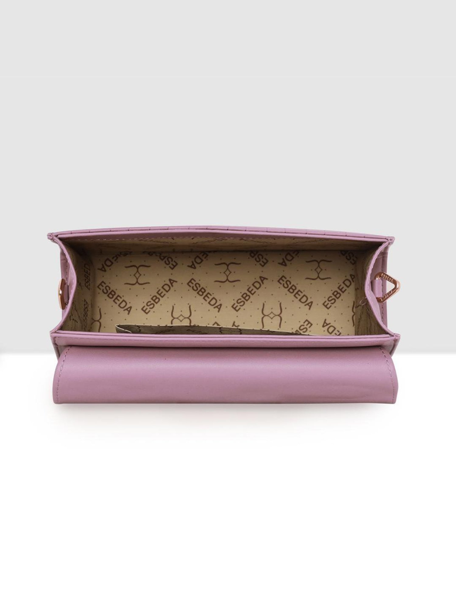 Esbeda Pink Textured Medium Satchel Handbag