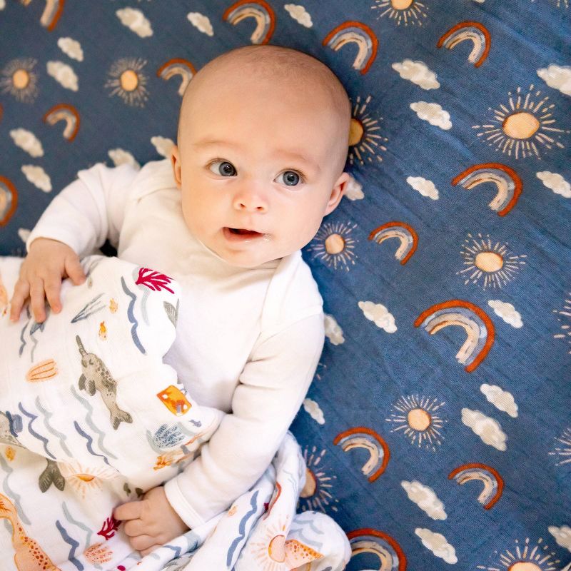 Bebe au Lait Muslin Crib Sheet Hello Sunshine