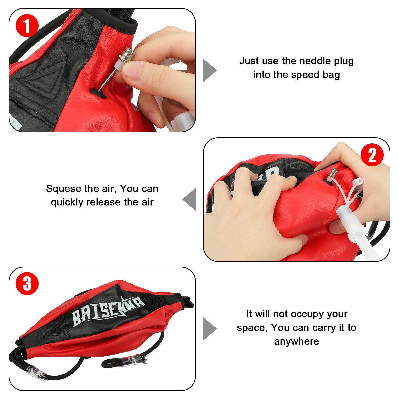 Double End Speed Ball Boxing MMA Focus Punching Dodge Bag Floor to Ceiling Rope