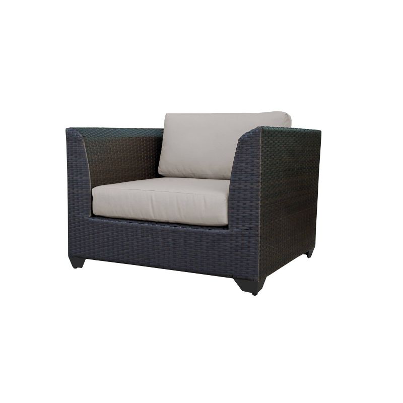 Barbados 12pc Patio Curved Sectional Seating Set with Cushions - Beige - TK Classics