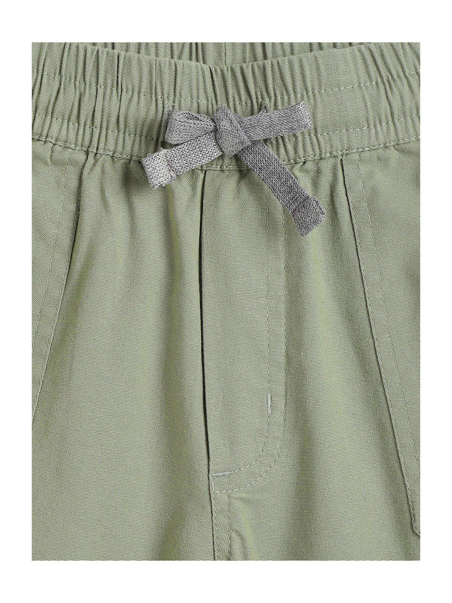 Campana Kids Sage Green Solid Shorts