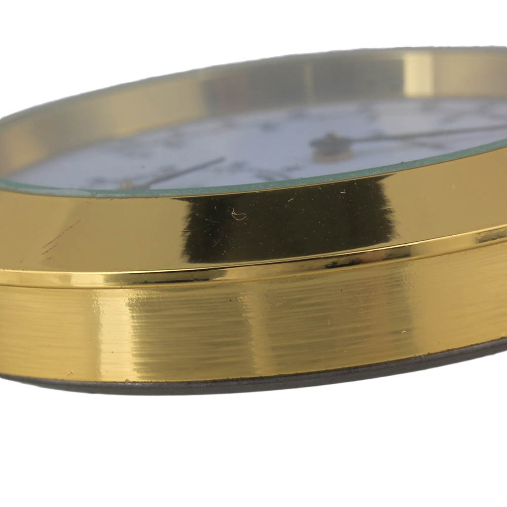 BQLZR Golden Alloy Round Violin Guitar 13~130 Fahrenheit Thermometer and Hygrometer