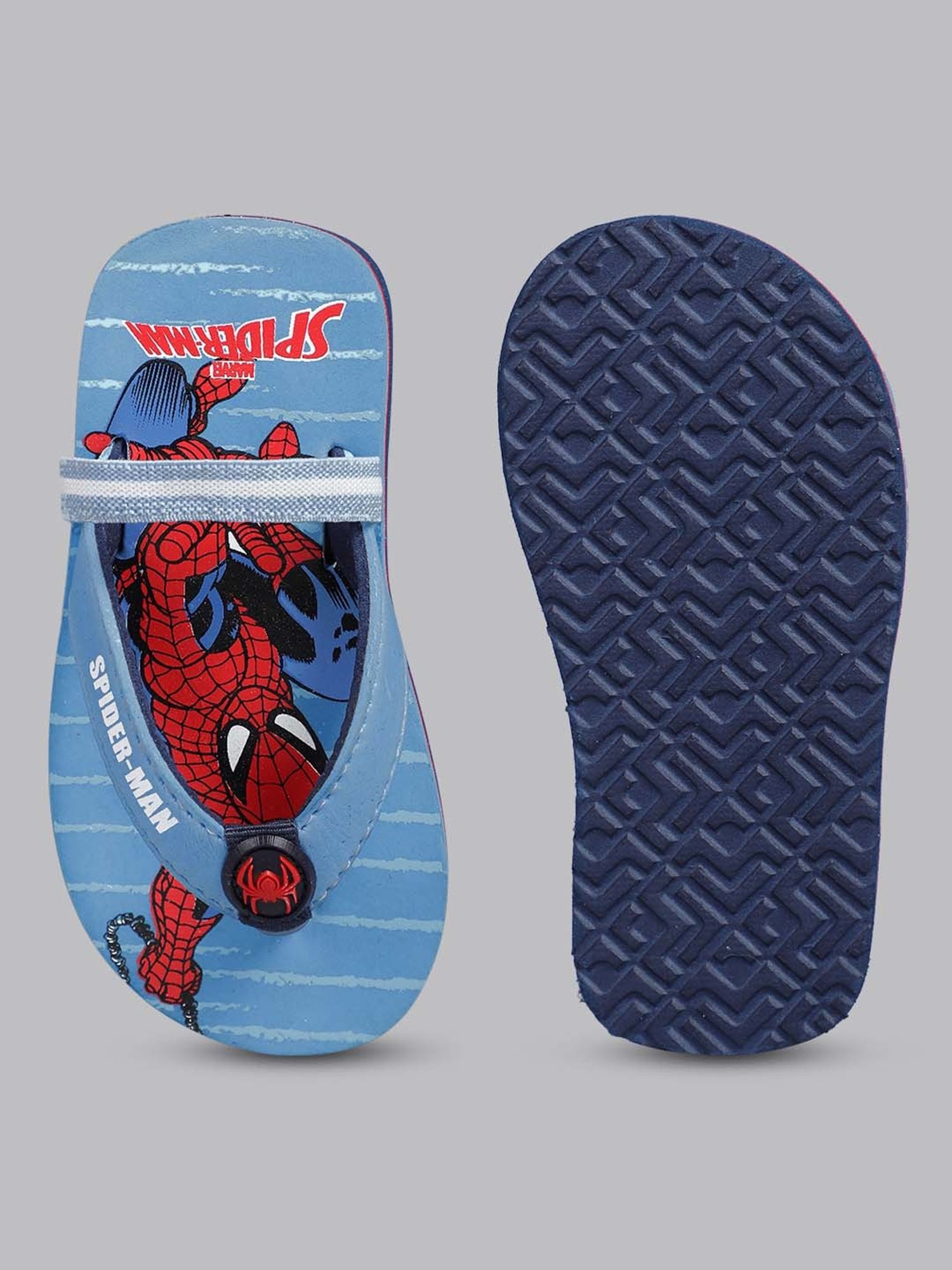 Kidsville Kids Sky Blue & Red Flip Flops