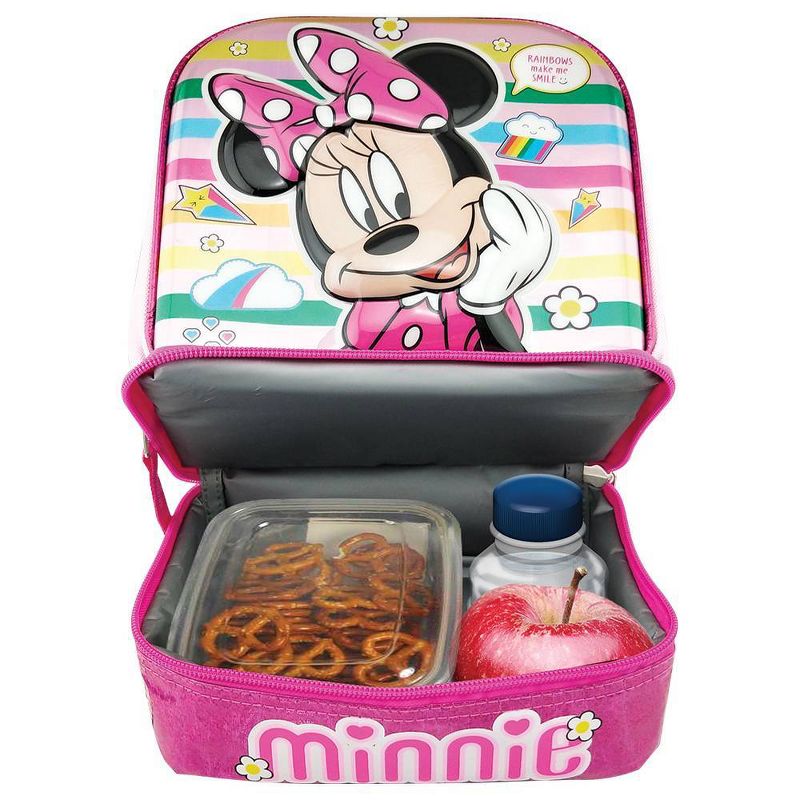 Minnie Mouse 6D Laser Molded Dual Compartment Lunch Bag - Pink
