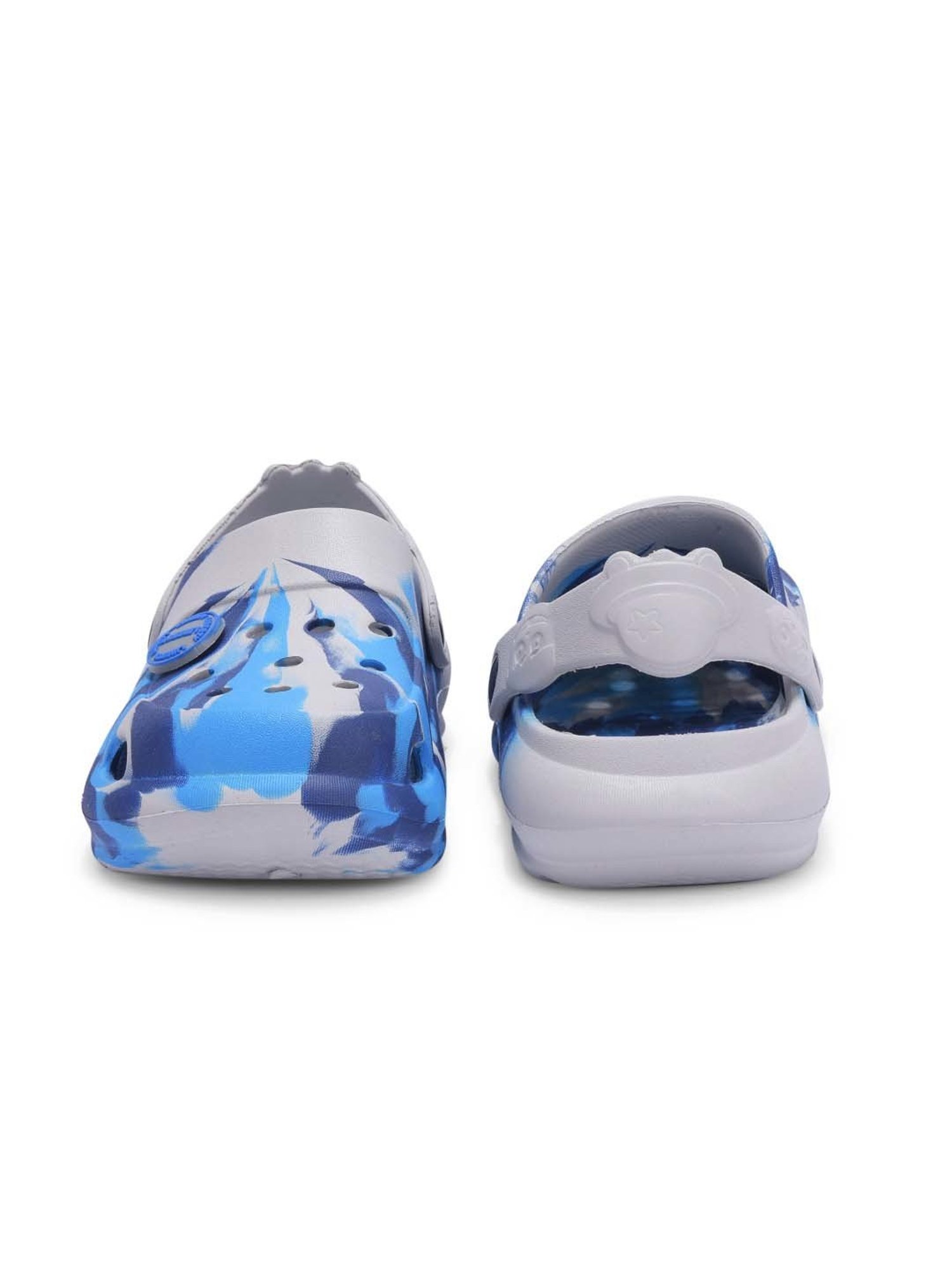 Lucy&Luke By Liberty Kids ALEX-02E Navy & White Back Strap Clogs