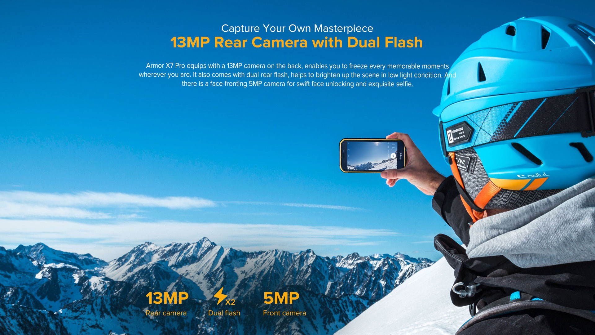 Ulefone Armor X7 Pro Unlocked Rugged Phones, Android 10 Quad-core 4G+32GB ROM, 13MP+5MP Dual Camera 5.0 inch HD Screen 4000mAh Battery Rugged Smartphones, OTG, NFC, Face ID, GPS, WiFi