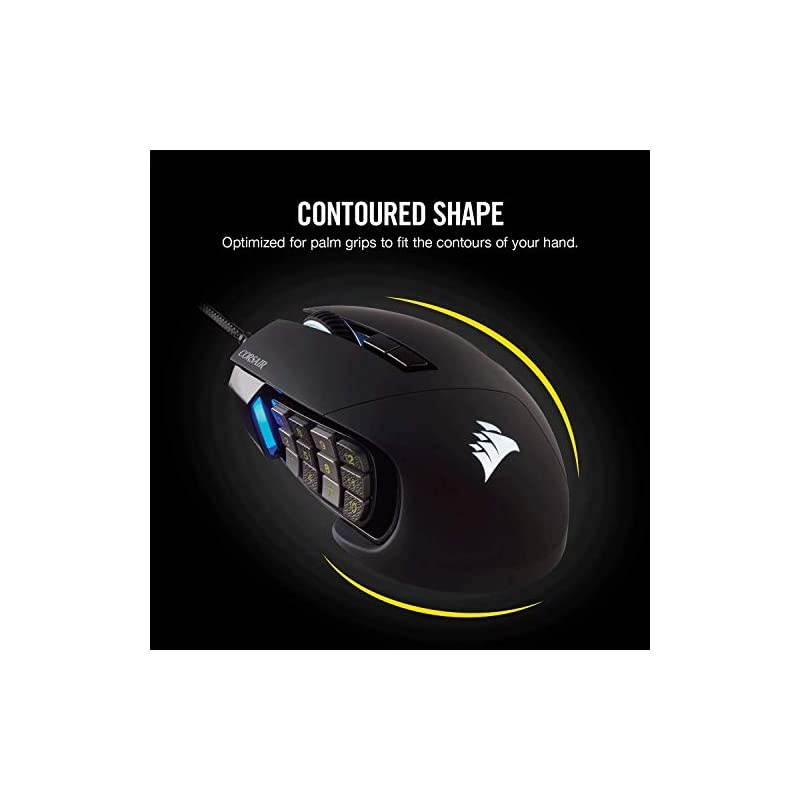 Scimitar Pro RGB - MMO Gaming Mouse - 16,000 DPI Optical Sensor - 12 Programmable Side Buttons - Black (Packaging may vary)