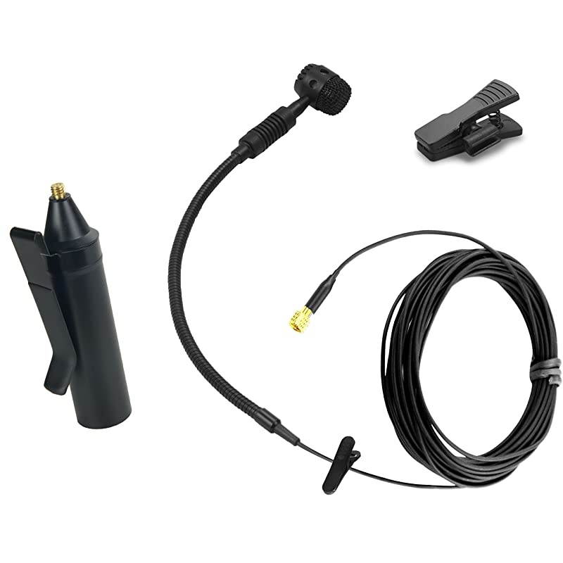 Clip On Instrument Condenser Microphone + Universal Clip for Saxophone