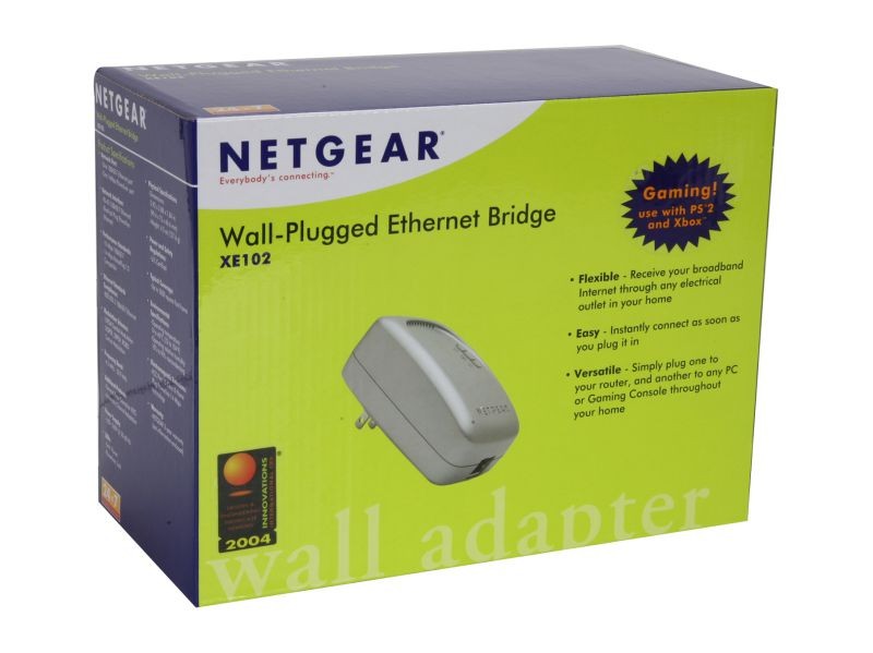 NETGEAR XE102 Wall-Plugged Ethernet Bridge