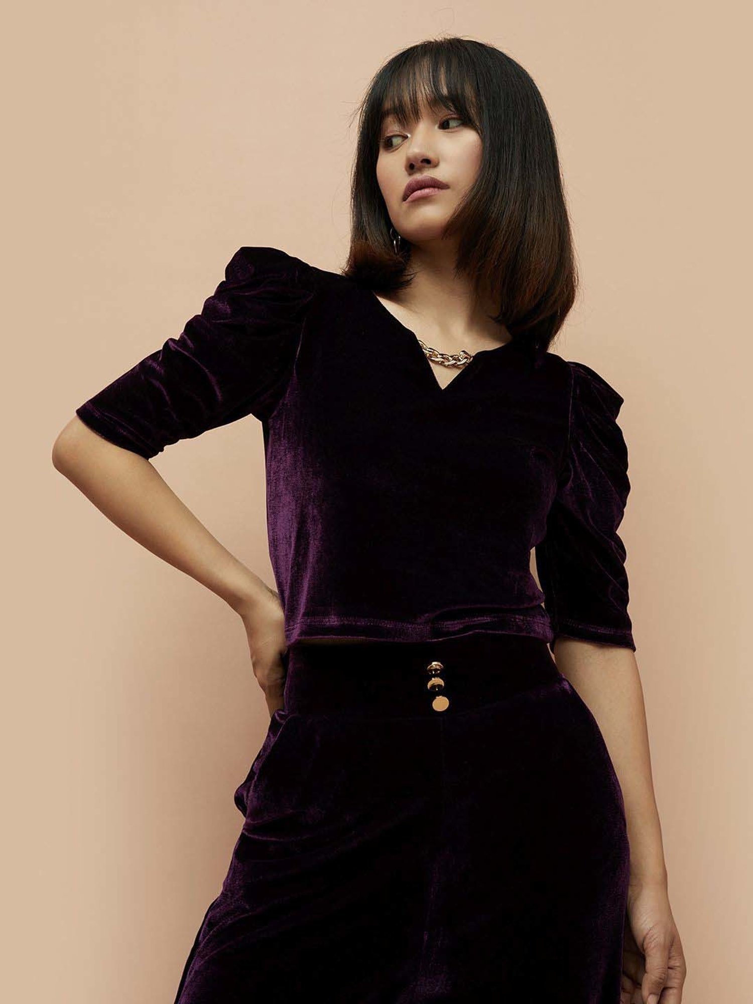 Ginger by Lifestyle Purple Regular Fit Top