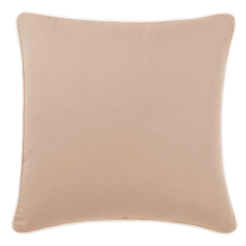 18"x18" Sailcloth Cotton Duck Pillow Beige - Sure Fit