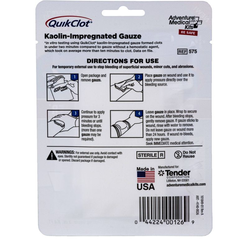 QuikClot 3''x4'' Guaze Pad - 2pk