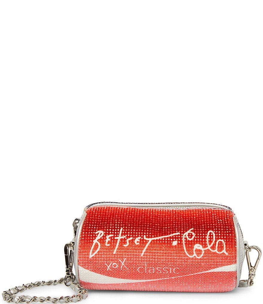 Betsey Johnson Betsey Cola Rhinestone Chain Strap Crossbody Bag