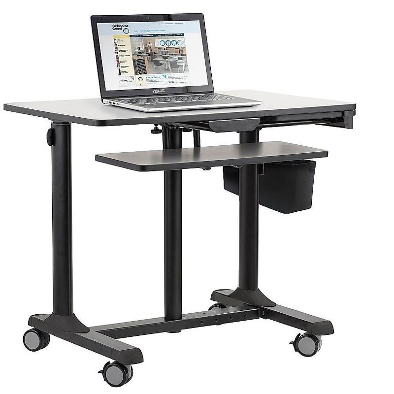 Oklahoma Sound EduTouch Pro 44.5"H Sit & Stand Cart, Gray Nebula (EDTCP) 
