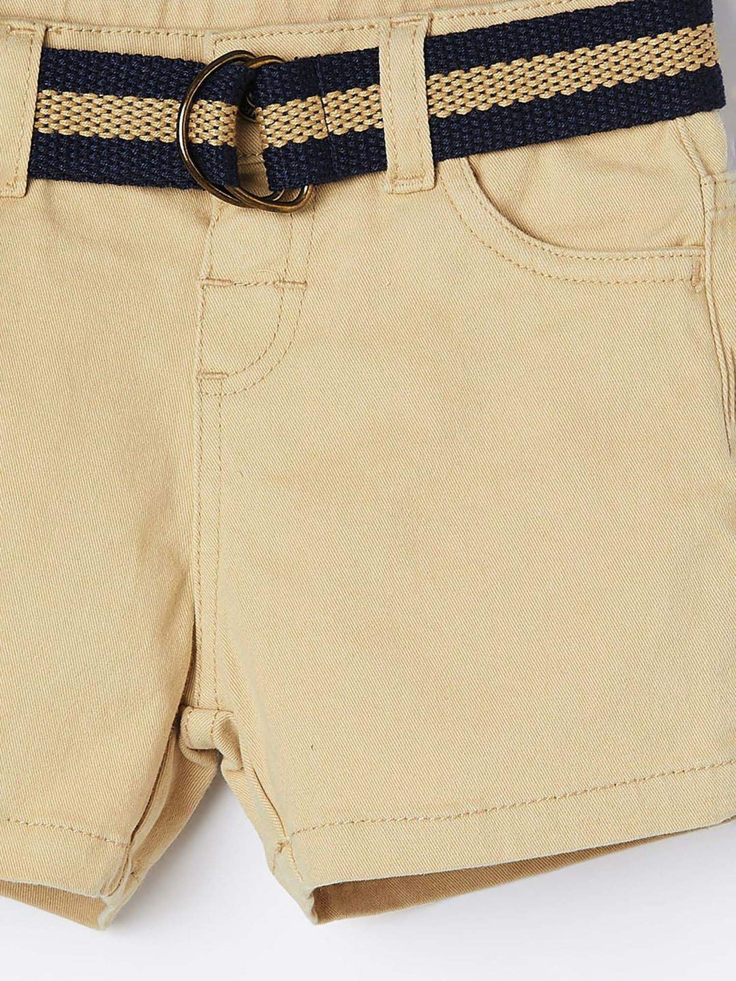 Juniors by Lifestyle Kids Beige Cotton Regular Fit Short