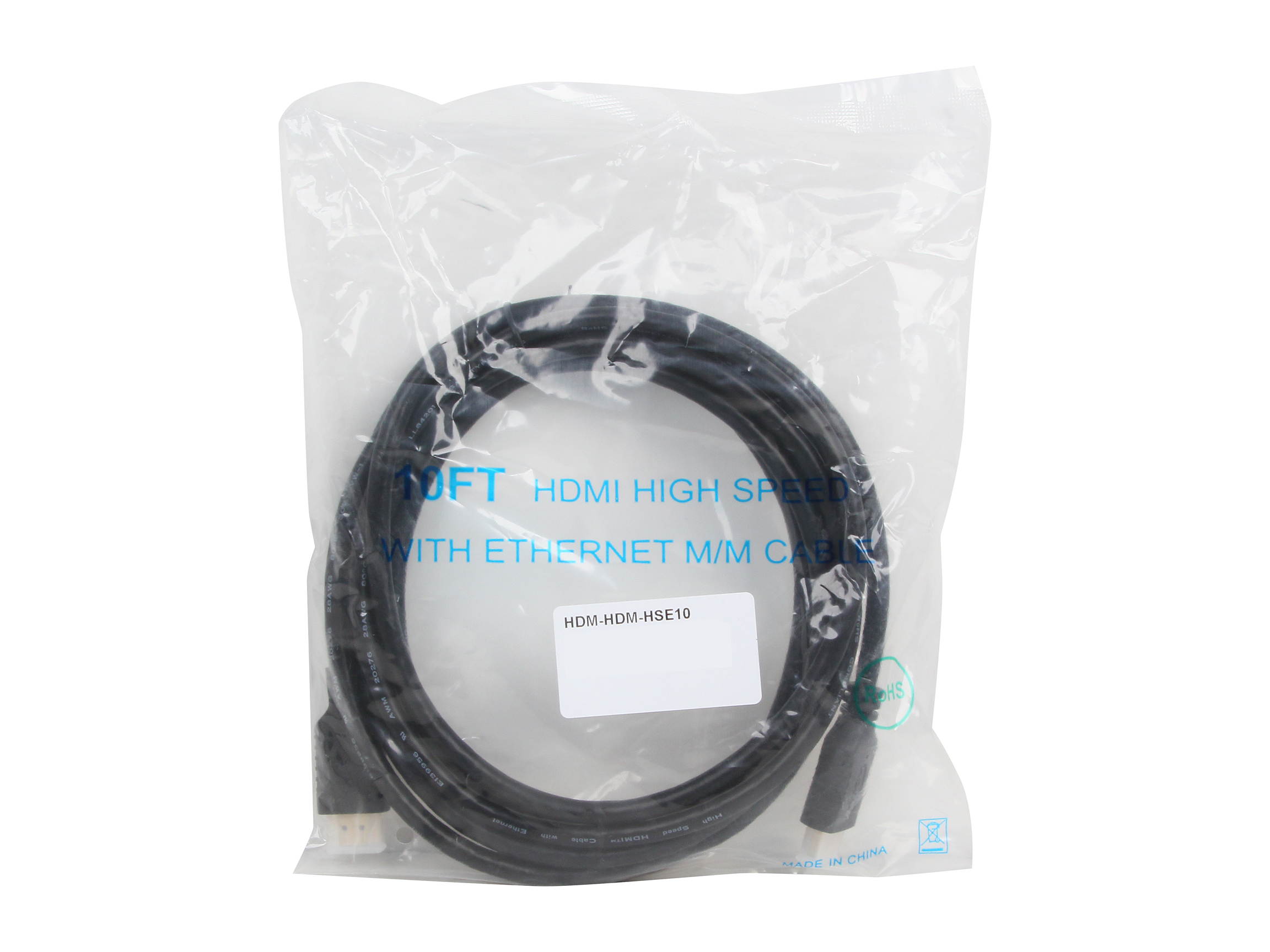 AMC HDM-HDM-HSE10 10 ft. HYPER SERIES Black High Speed HDMI&reg; Cable with Ethernet Gold Plated Connector