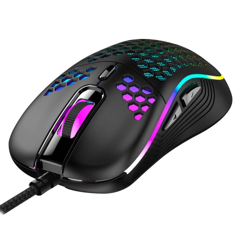 D011 Mouse Honeycomb Shell Programmable Key 7200DPI 125-1000Hz High Responsivity Gaming Mouse for Gaming