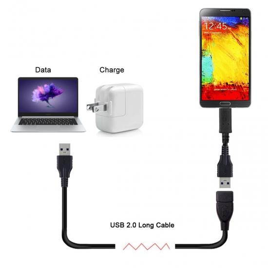 Xiwai 8m USB Type-A Female to USB 2.0 Male Data Extension Cable for Hard Disk & Scanner & Printer