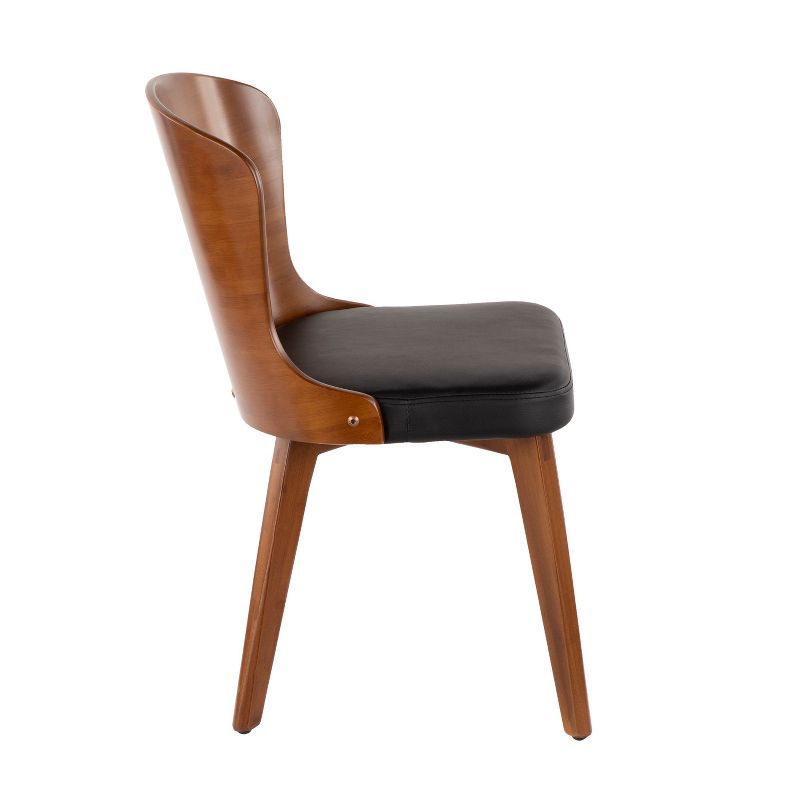 Bocello Mid-Century Modern Chair Black/Walnut - LumiSource