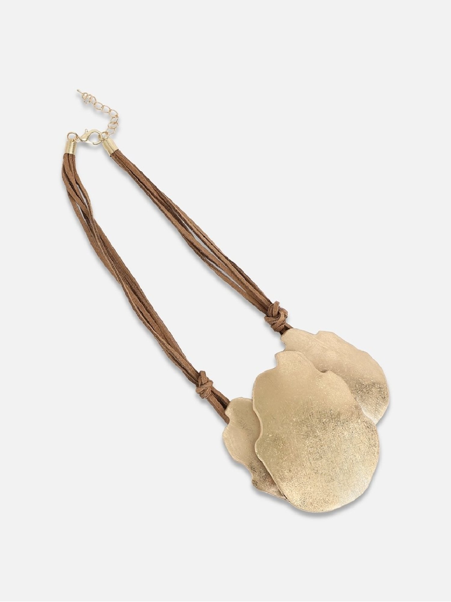 Sohi Women's Metallic Cascade Statement Necklace