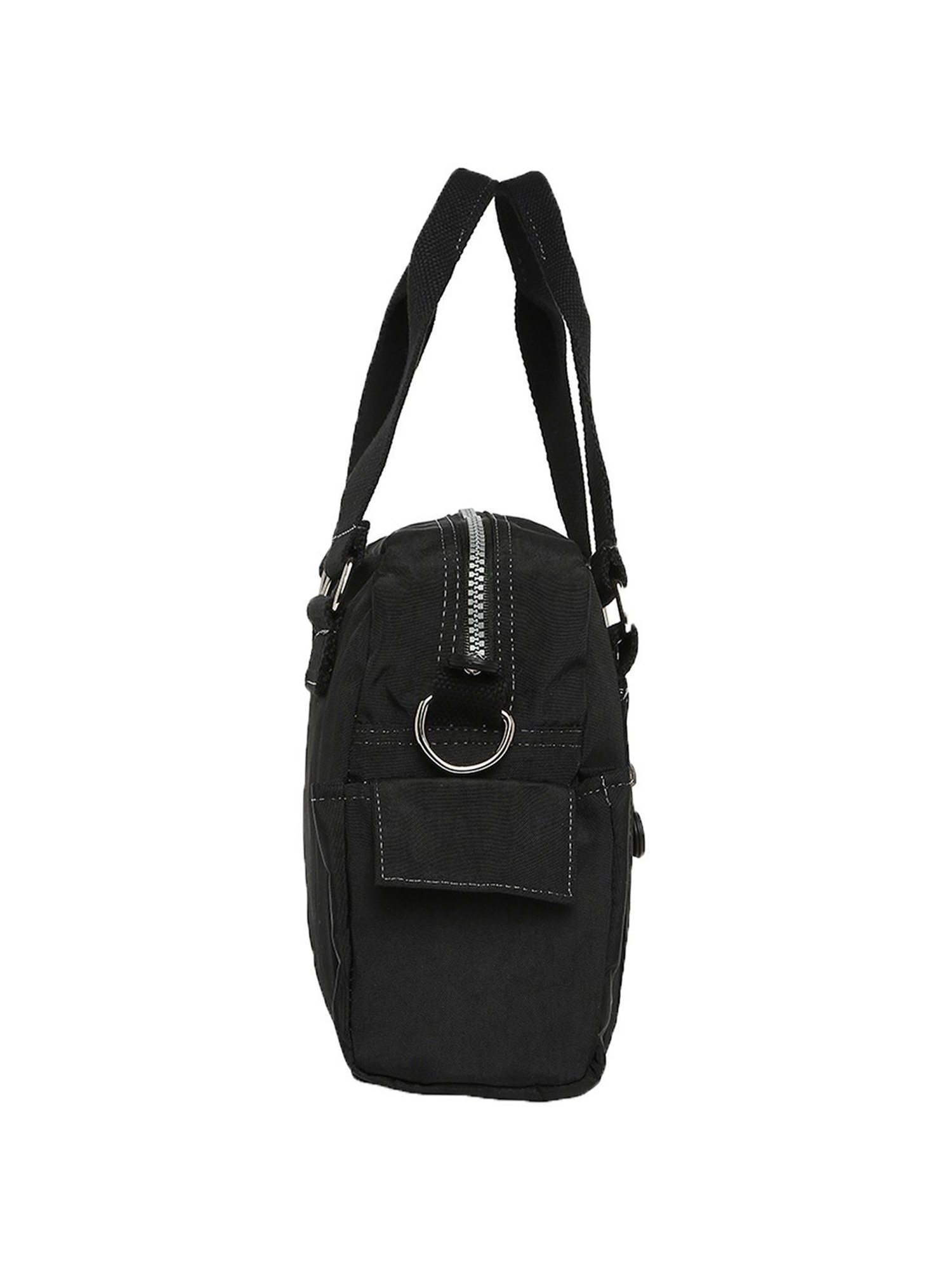 Baomi Black Solid Medium Handbag