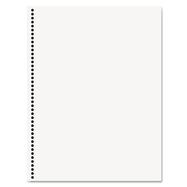 8-1/2'' x 11" Laser Cut Sheet, 20# White Stock, 44 Oval Hole GBC Punch, 0.2475" Pitch for Spiral Bind (Carton of 2500)