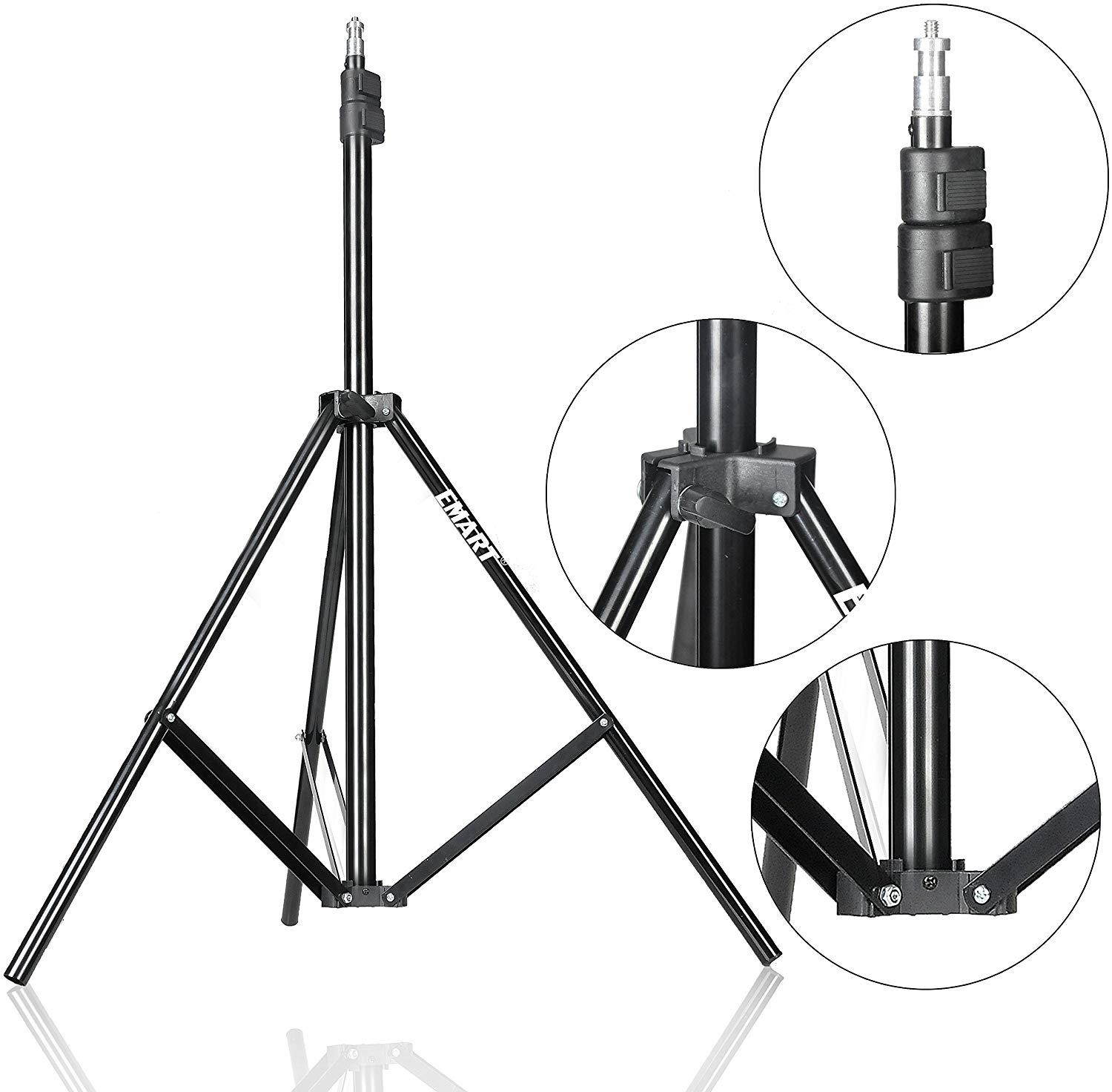 Emart 7 Feet Photography Photo Studio Tripod Light Stands for Softbox, Umbrella, Video Shooting, Reflector, Portable Carry Case Include - 2 Pack