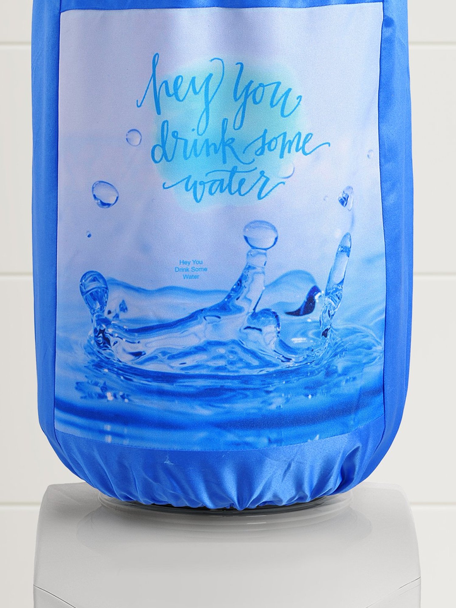 Swayam Blue Cotton 20 Litre Water Dispenser Bottle Covers - Set of 1