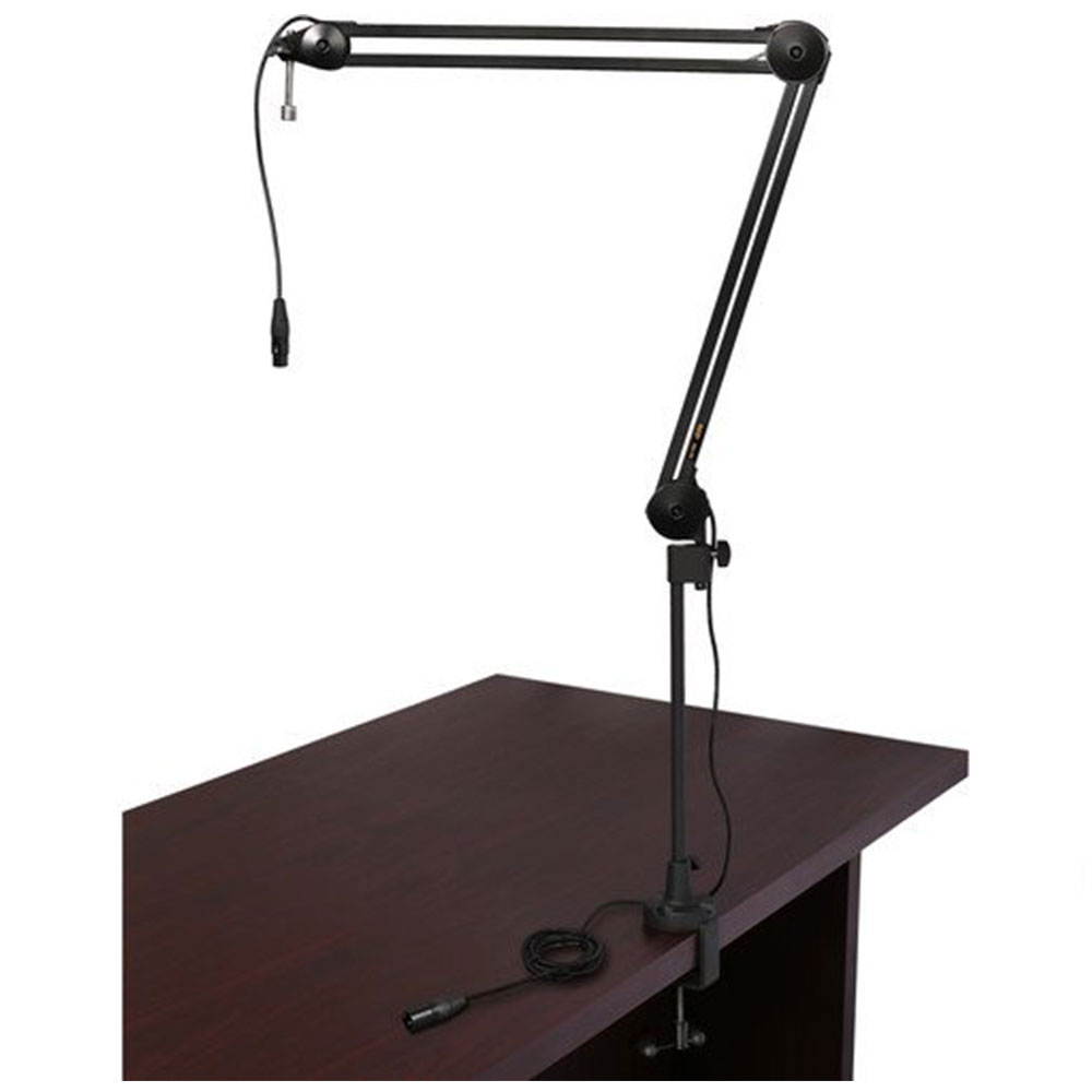 Heil Sound PR 30B Dynamic Cardioid Studio Microphone (Matte Black) with Auray Two-Section Broadcast Arm and Heil Sound Shock Mount For PR40/ Black