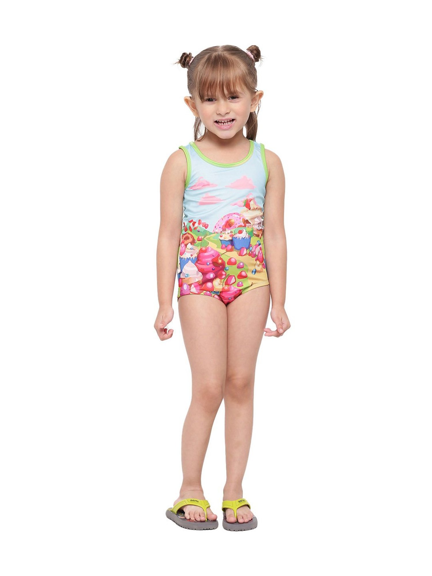 IO Kids Multicolor Printed Maillot