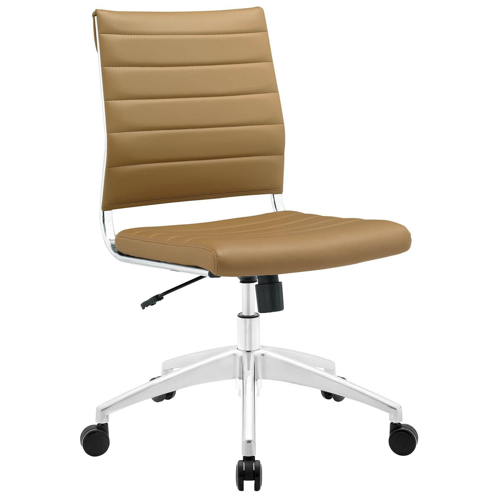 Jive Armless Mid Back Office Chair in Tan