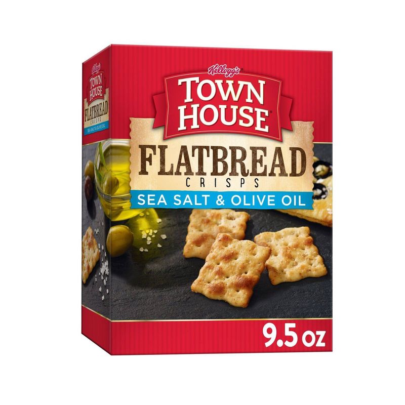 Kellog Town House Sea Salt & Olive Oil Flatbread Crisp Crackers - 9.5oz