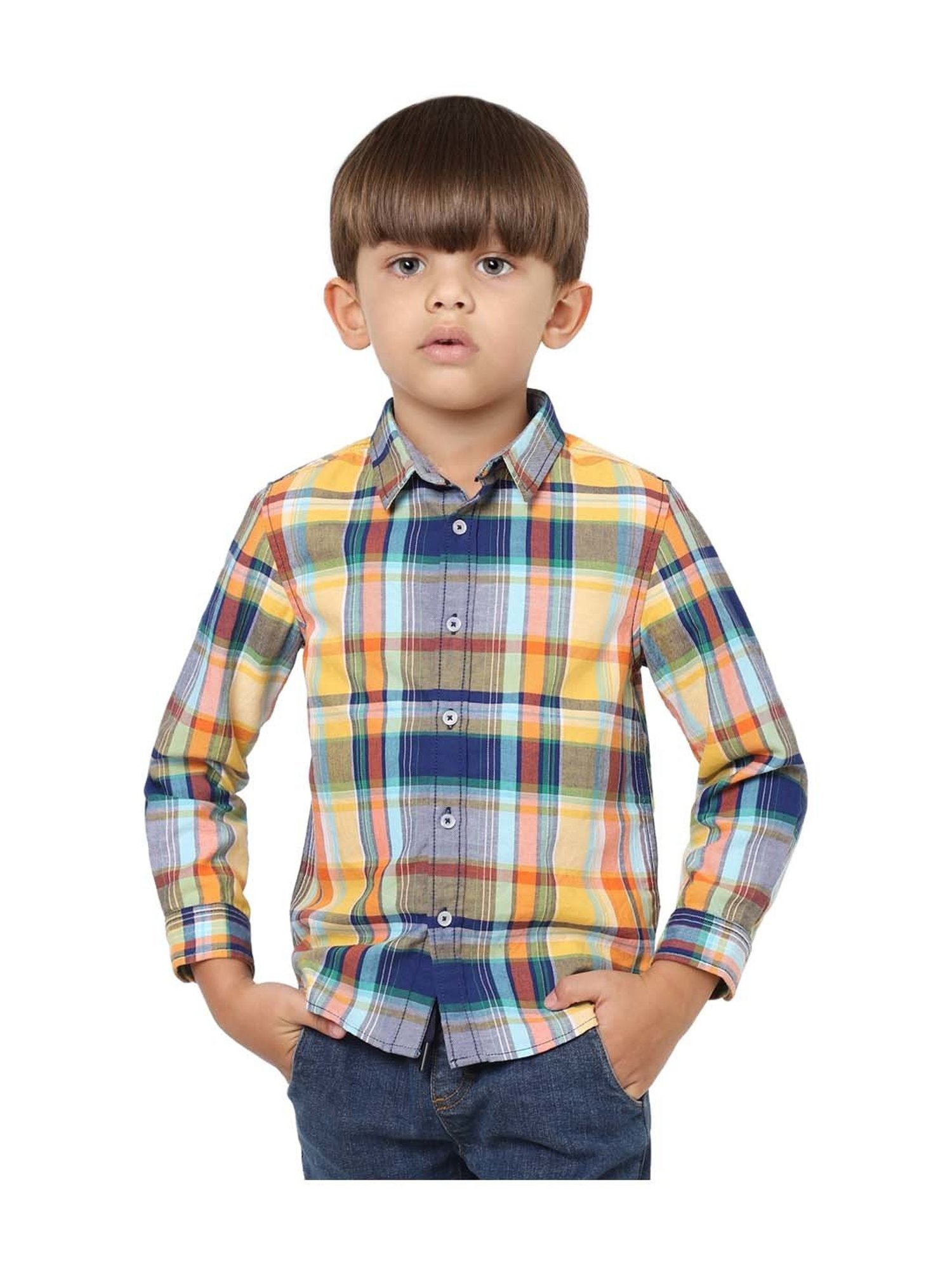 Jack & Jones Junior Multicolor Cotton Chequered Shirt