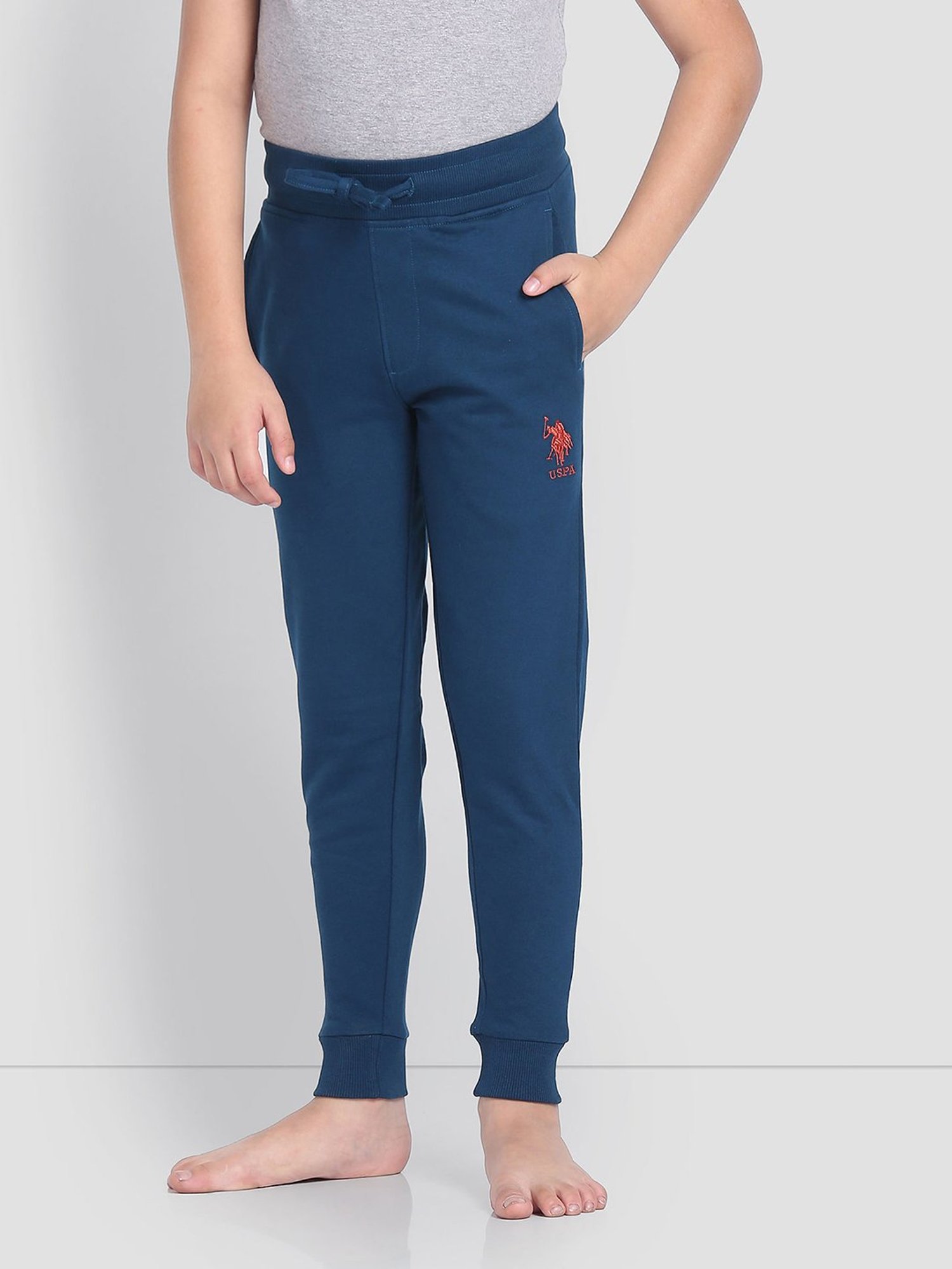 U.S. Polo Assn. Boys Blue Solid Joggers