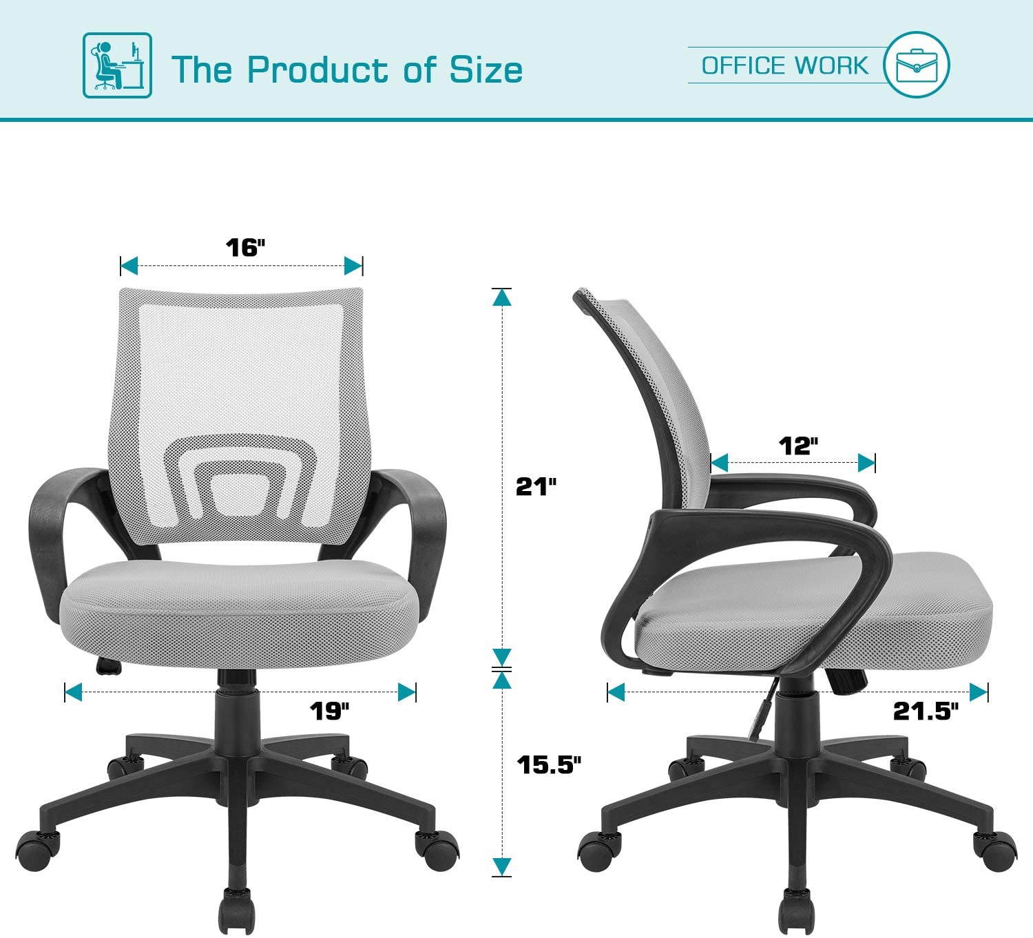 Global Leather Task Chair, Black (8993BK450/550) 