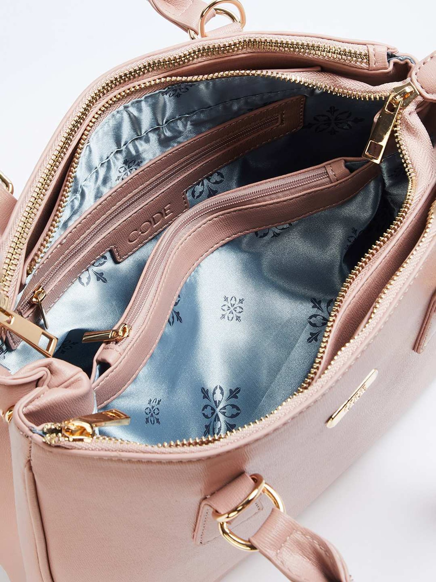 Code by Lifestyle Pink Solid Handbag