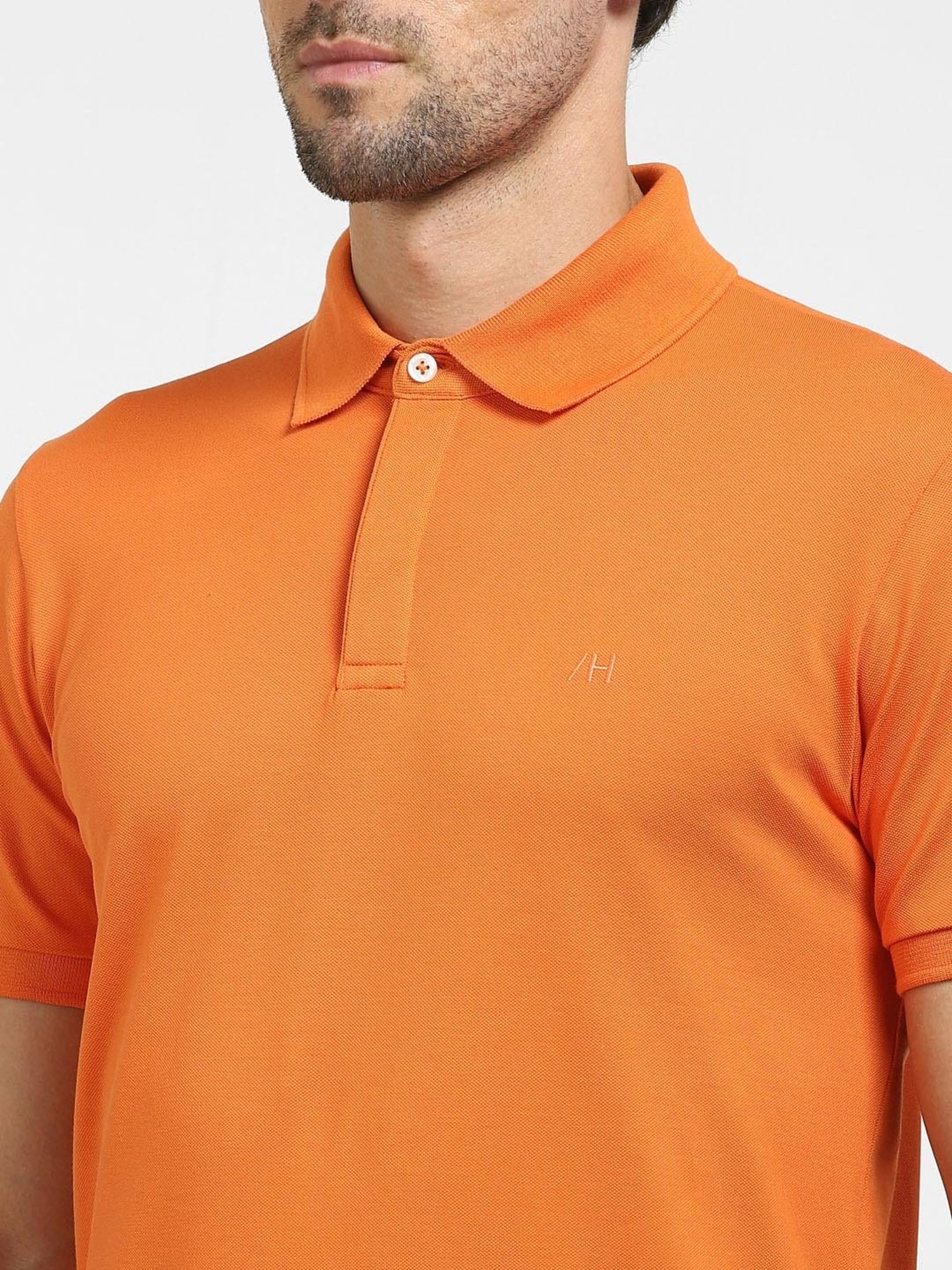 SELECTED HOMME Orange Slim Fit Polo T-Shirt