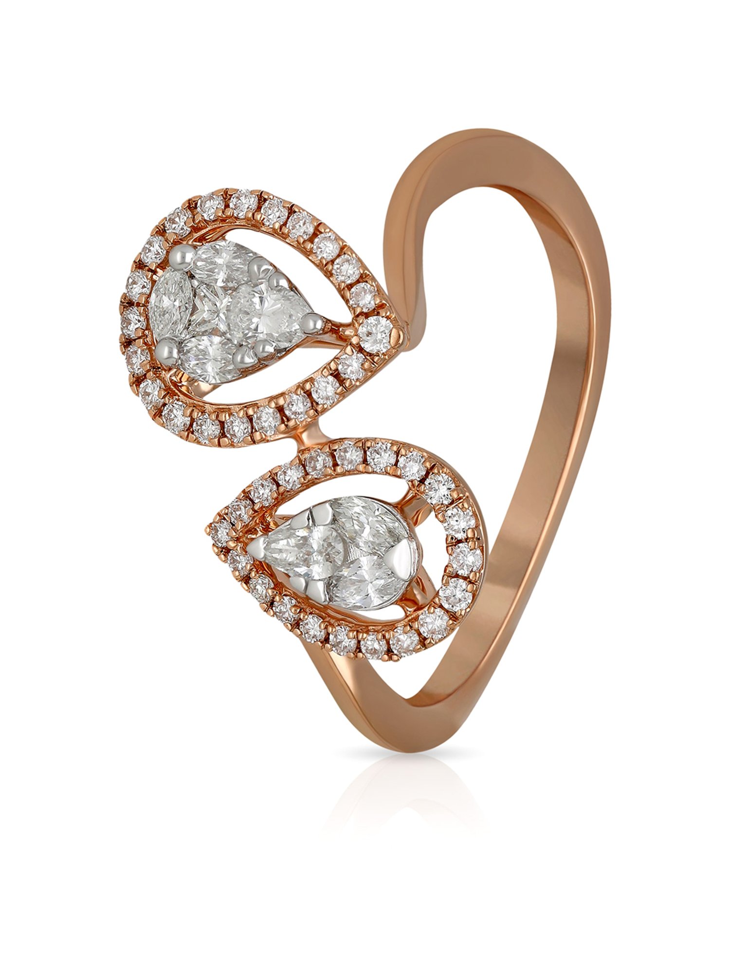 Malabar Gold and Diamonds 18k Rose Diamond Ring for Women