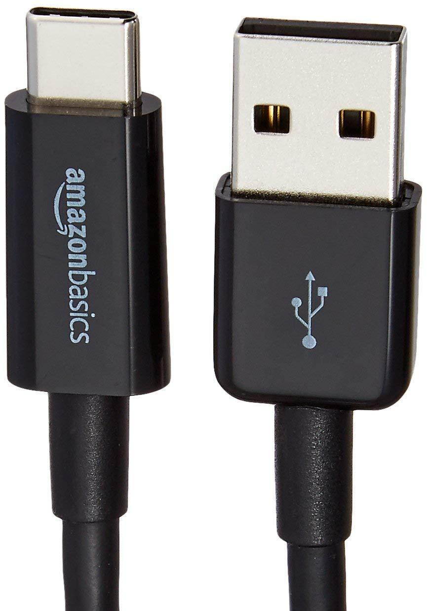 AmazonBasics USB Type-C to USB-A 2.0 Male Charger Cable - 9 Feet (2.7 Meters) - Black 1-Pack