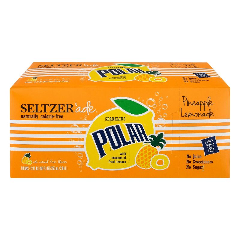 Polar Pineapple Lemonade Sparkling Water - 8pk/12 fl oz Cans