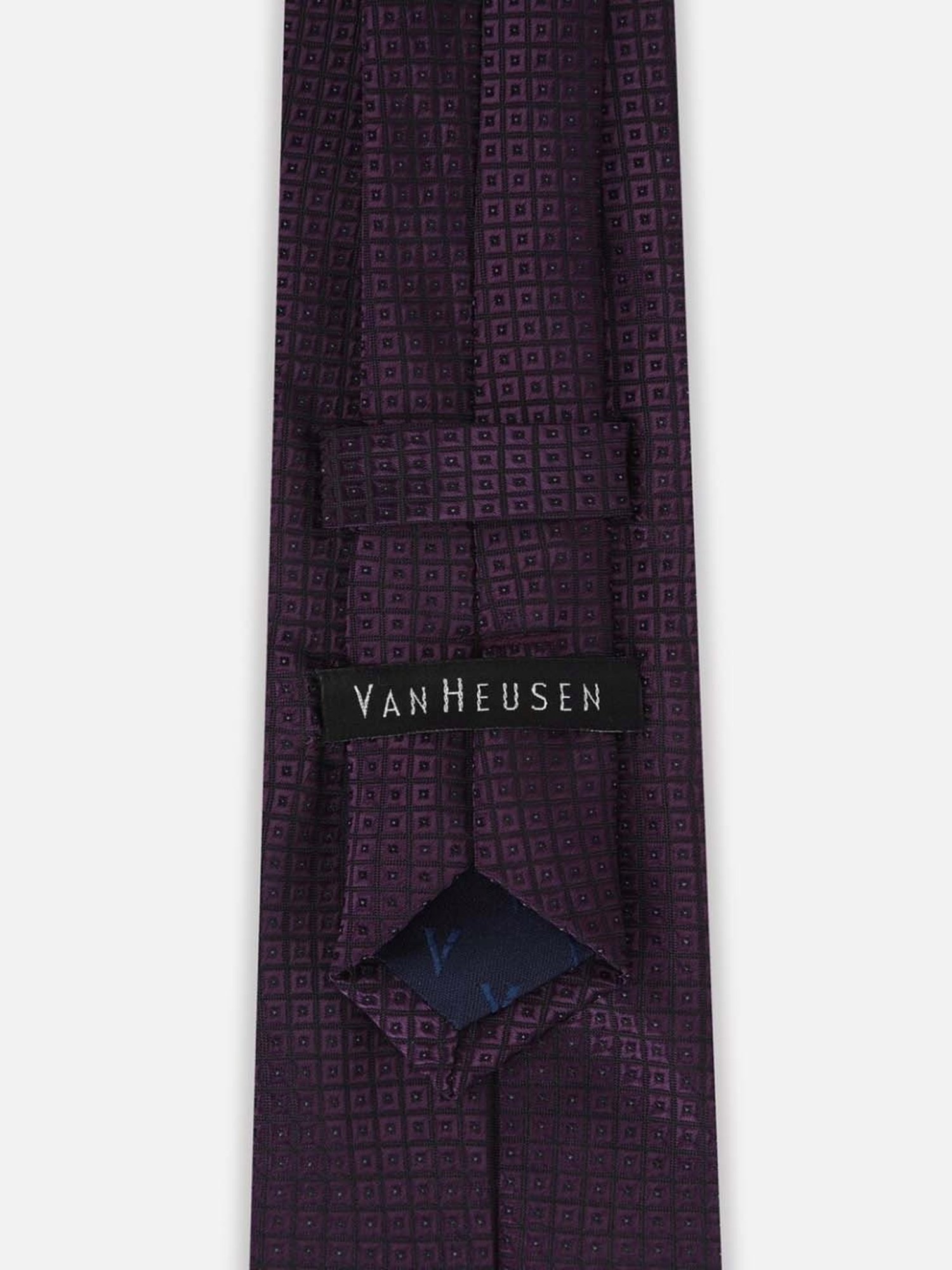 Van Heusen Purple Embroidered Tie