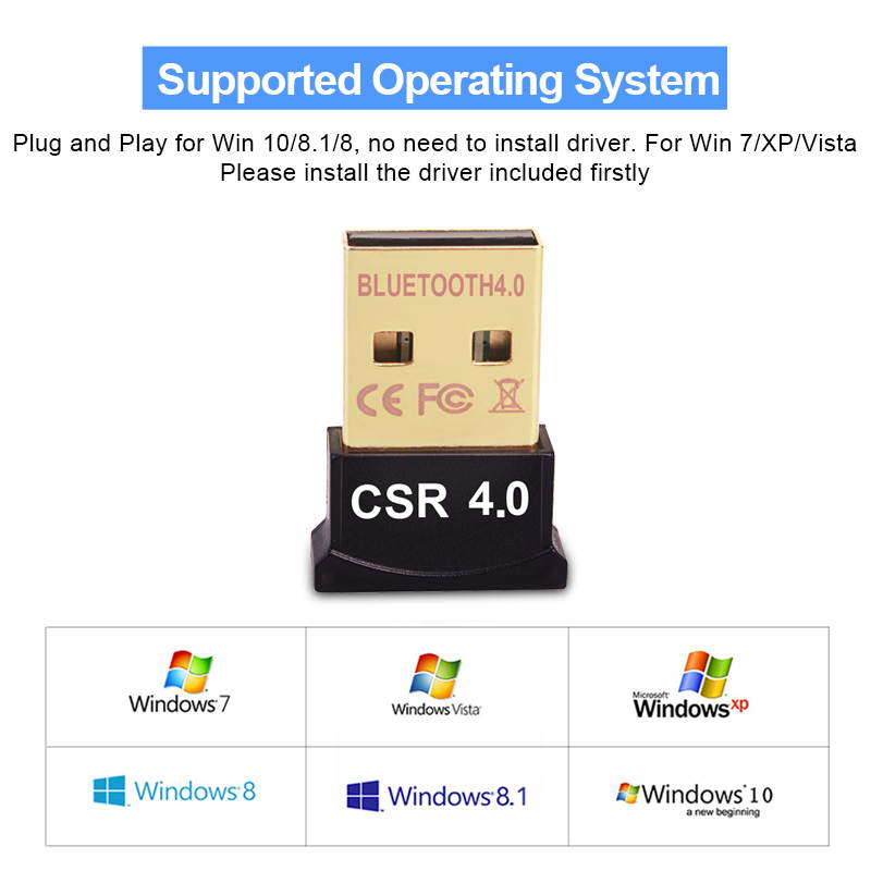 USB Bluetooth Adapter for PC - Hannord Bluetooth Dongle for PC Windows 10/8/7 - PC to Bluetooth Adapter - Bluetooth USB Receiver 4.0 for Computer/Laptop