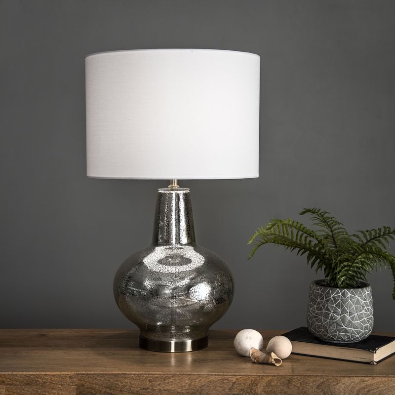 nuLOOM Tustin Glass 28" Table Lamp Lighting - Mercury 28" H x 16" W x 16" D