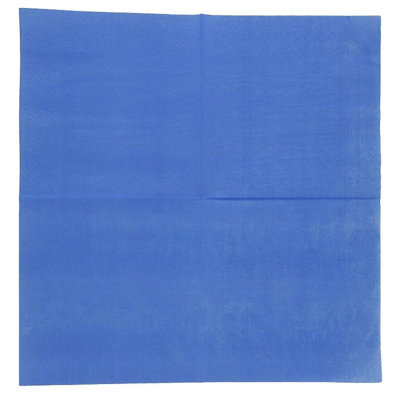 Blue Panda 200-Pack Scalloped Edge Disposable Cocktail Paper Napkins 5 x 5 In, Royal Blue