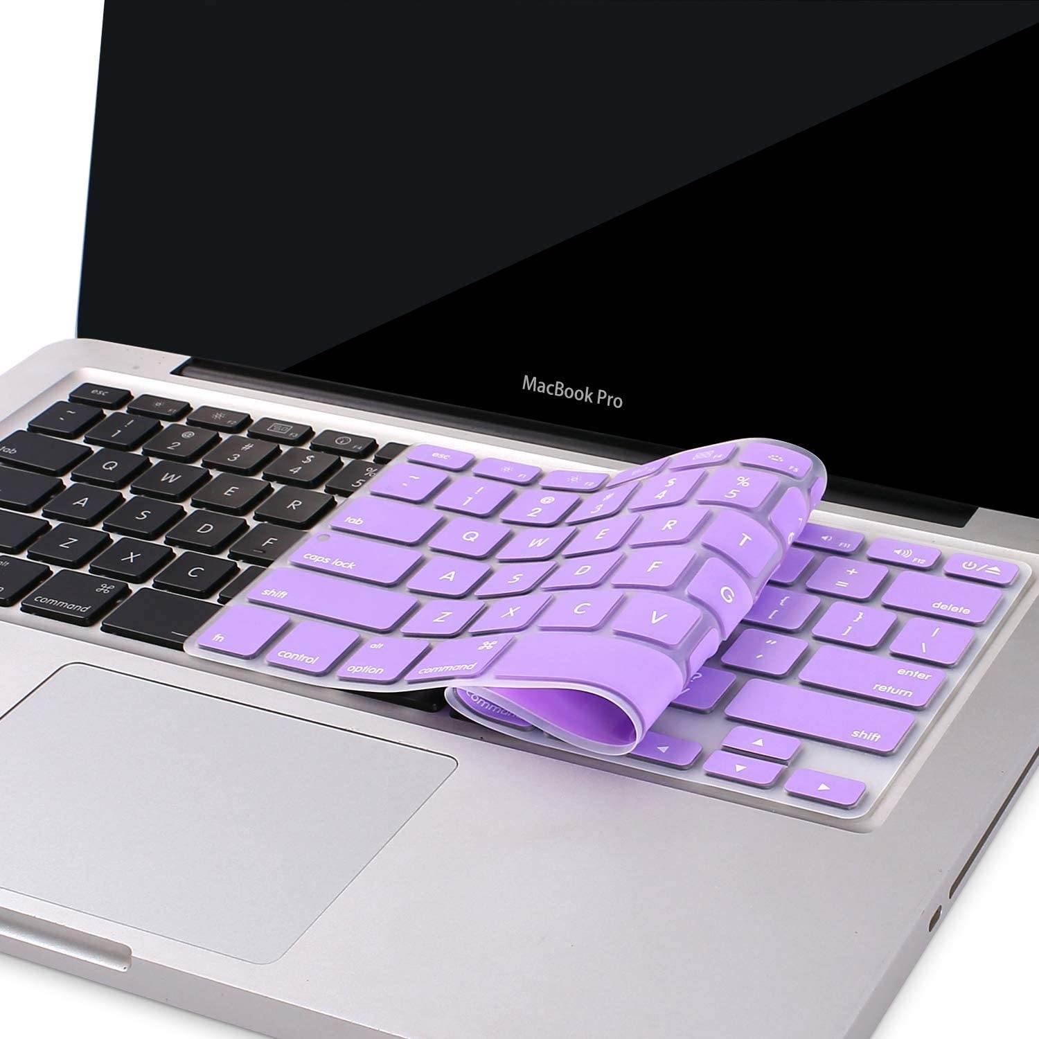 MOSISO Silicone Keyboard Cover Compatible with MacBook Pro 13/15 Inch (with/Without Retina Display, 2015 or Older Version),Older MacBook Air 13 Inch (A1466 / A1369, Release 2010-2017), Light Purple