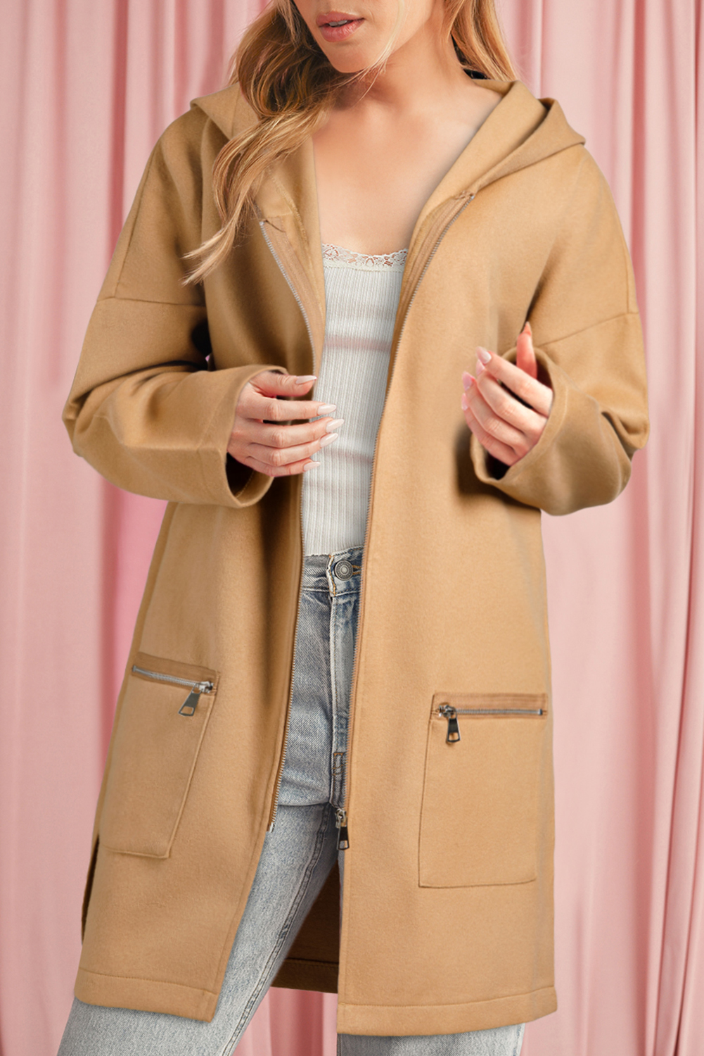 Brown Plaid Button Up Long Sleeve Flannel Shacket