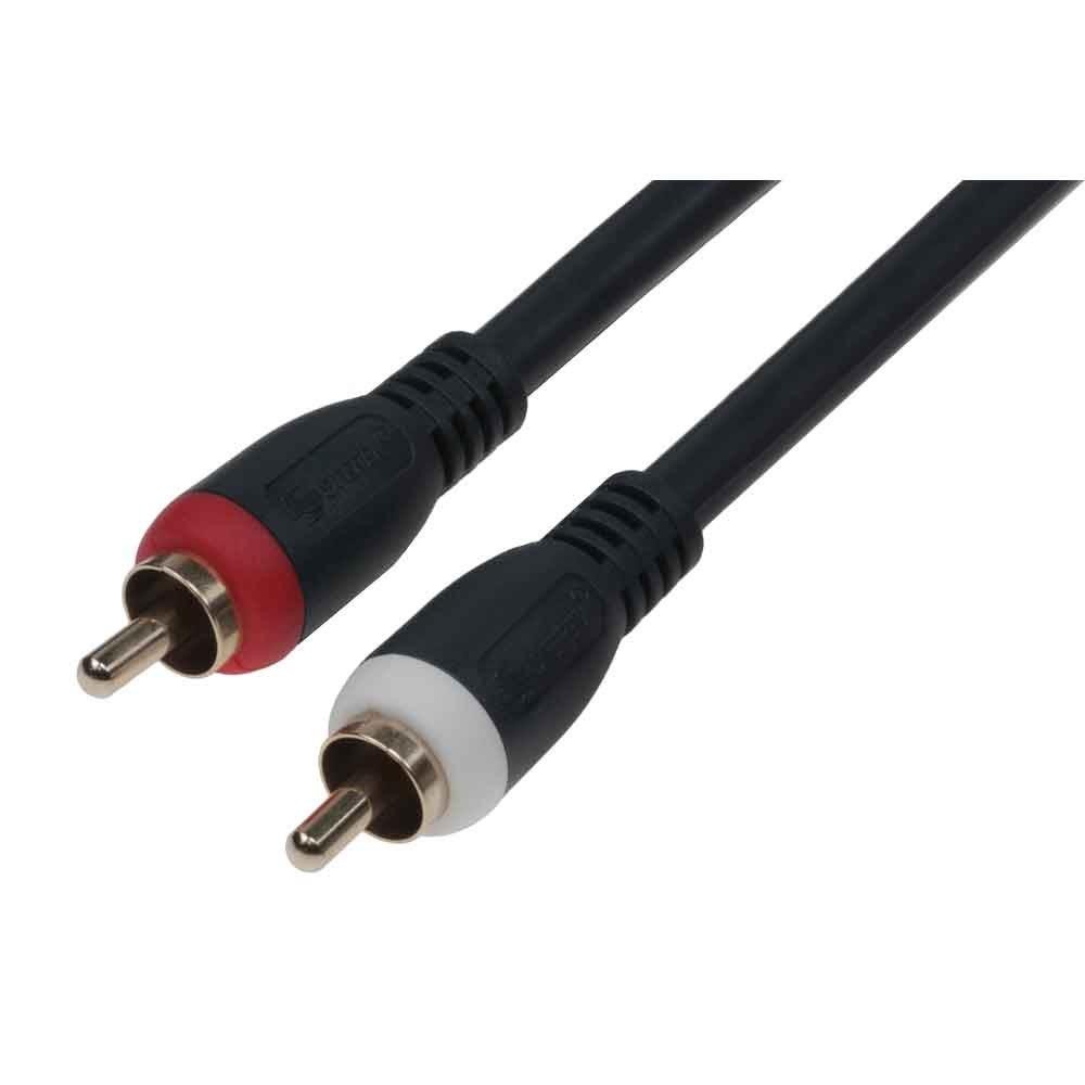 12ft 2 RCA to 2 RCA Audio Gold Plated Cable - Red and White