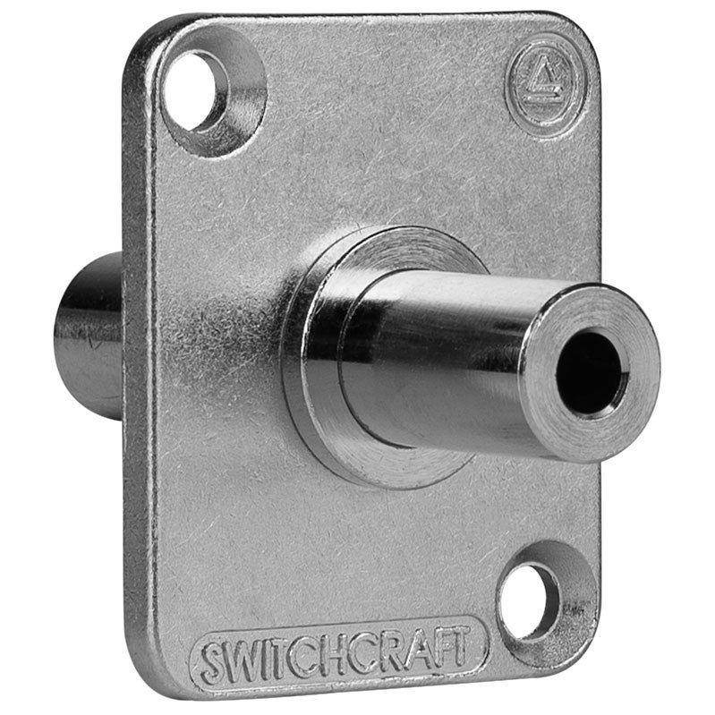 Switchcraft EH35MM2PKG Stereo 3.5mm Feedthru Jack Connector Nickel w/4-40 Screws